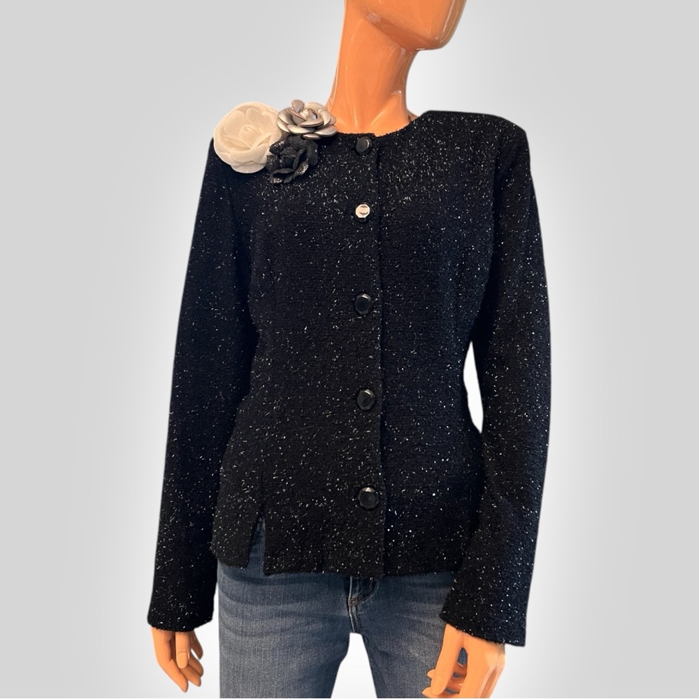 WORTHINGTON Sparkle Eyelash Jacket Blazer